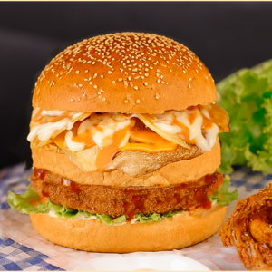 Luxury Prawn Burgerလပ်ရှ်ရှီ ပုစွန် ဘာဂါ