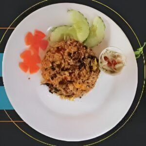 ကဖောင်ထမင်းကြော် (ကြက်သား/ပင်လယ်စာ) Thai Basil Fried Rice (Chicken/Seafood)