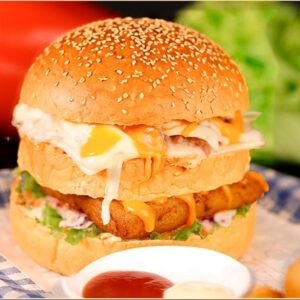 Luxury Cheese Burgerလပ်ရှ်ရှီ ချိစ် ဘာဂါ