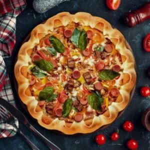 Chicken Sausage Pizza (Medium, Large) ကြက်သားကြက်အူချောင်းပီဇာ