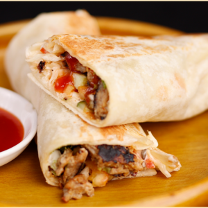 Spicy Chicken Burger Rollကြက်သားအစပ် ဘာဂါလိပ်