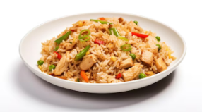 Chinese Fried Rice with (Chicken) (တရုတ်ထမင်းကြော်) (ကြက်)